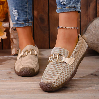 Maeve - Women's Round-Toe Soft Sole Flats, Comfortable Penny Loafers