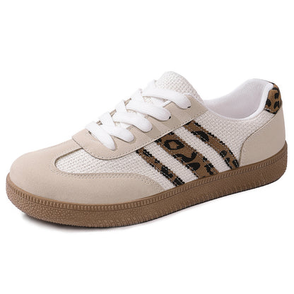 Hazel - Women's Leopard Print Skate Sneakers, Retro Casual Board Shoes
