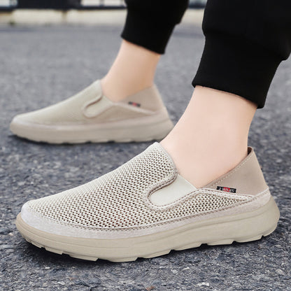 Drake - Men's Breathable Knit Slip-On Shoes, Soft Sole Casual Sneakers