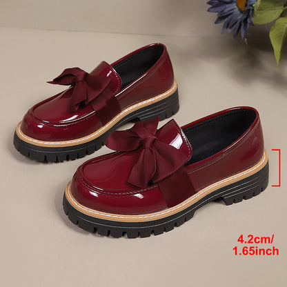 Tess - Women's Candy Color Platform Loafers, Retro Thick Sole Shoes