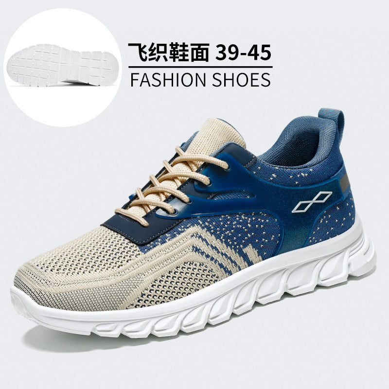 Liam - Men's Lace-Up Flyknit Running Shoes, Anti-Odor Lightweight Sneakers