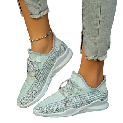 Lyra - Women's Orthopedic Knit Running Shoes, Flat Sole Comfort Sneakers