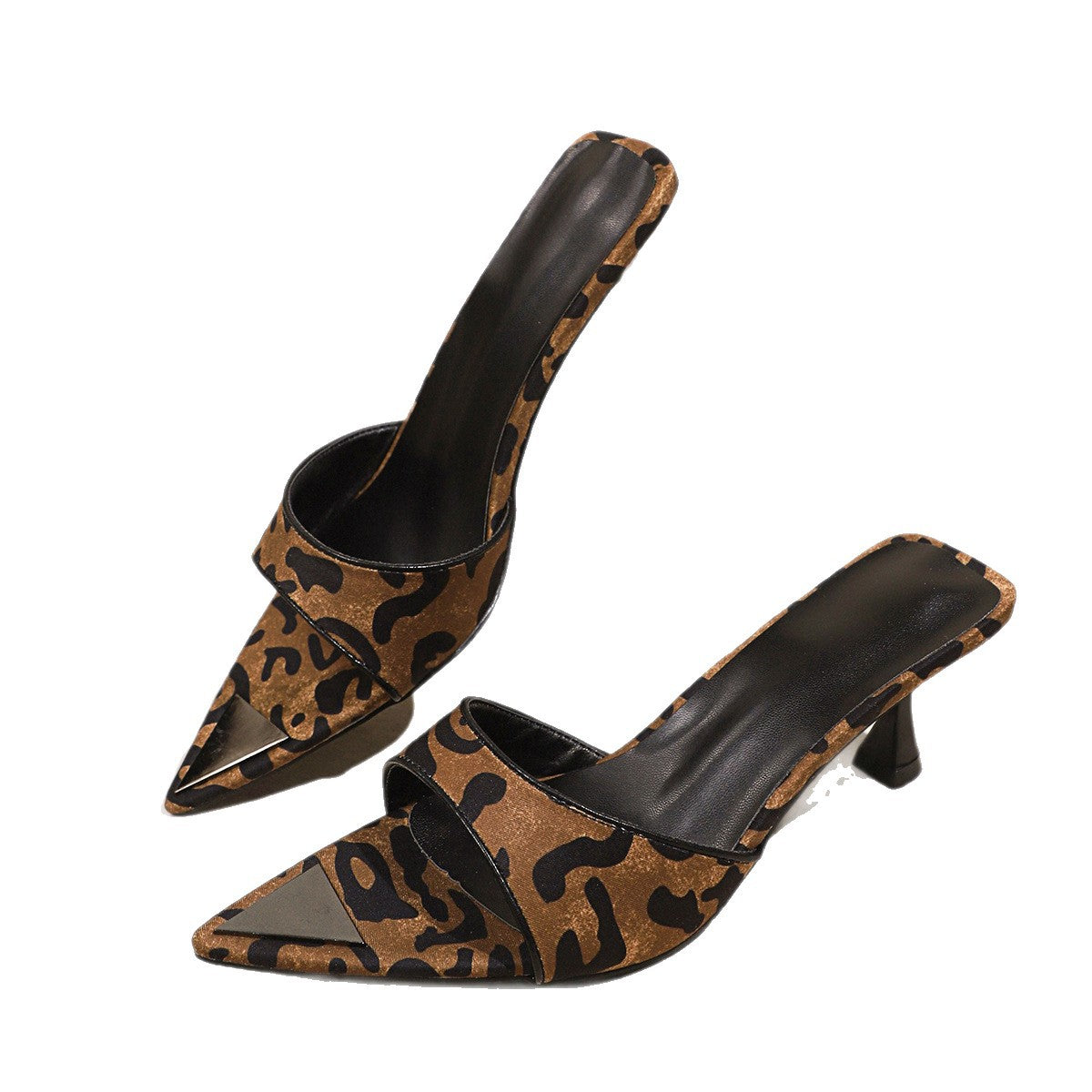 Lyra - Women's Pointed-Toe Strappy Stiletto Slides, Sexy Heeled Mules