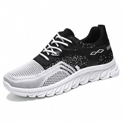 Liam - Men's Lace-Up Flyknit Running Shoes, Anti-Odor Lightweight Sneakers