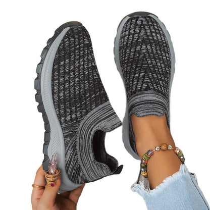 Nova - Women's Knit Slip-On Casual Shoes, Breathable Couples Sneakers