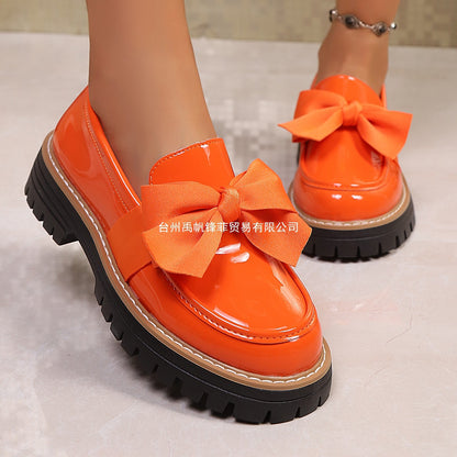 Tess - Women's Candy Color Platform Loafers, Retro Thick Sole Shoes