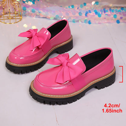Tess - Women's Candy Color Platform Loafers, Retro Thick Sole Shoes