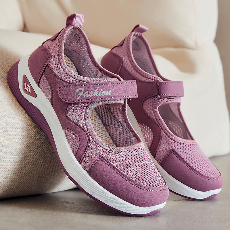 Elara - Women's Orthopedic Walking Shoes, Adjustable Strap Comfort Sneakers