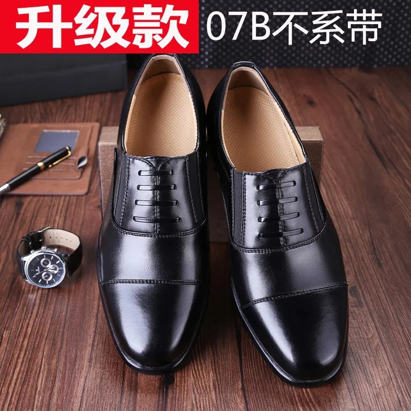 Hugo - Men's Genuine Leather Business Oxfords, Tri-Stitch Formal Shoes