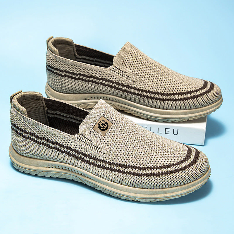 Cyrus - Men's Soft Sole Canvas Walking Shoes, Breathable Comfort Slip-Ons