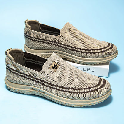 Cyrus - Men's Soft Sole Canvas Walking Shoes, Breathable Comfort Slip-Ons