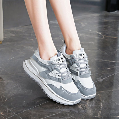 Ines - Women's Platform Dad Sneakers, Nurse Leg-Lengthening Shoes