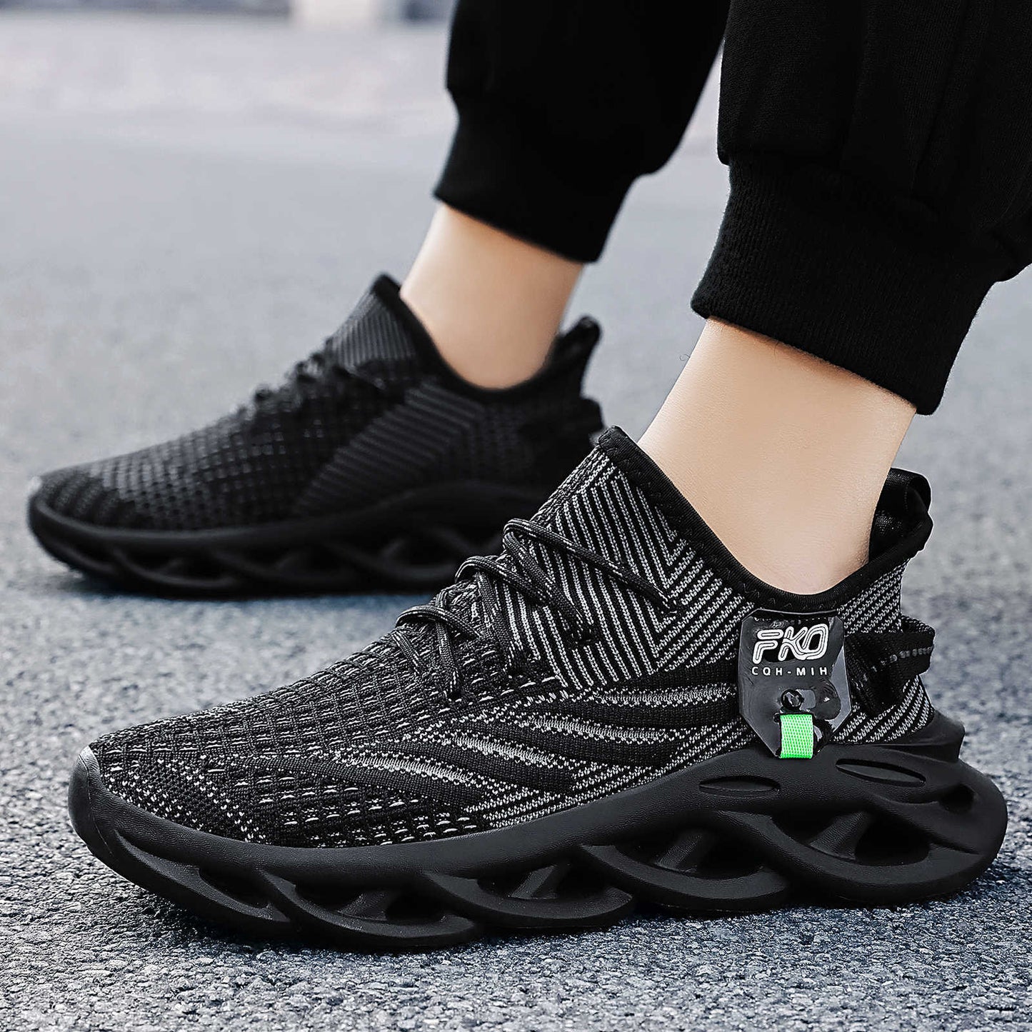 Finn - Unisex Knit Blade-Sole Sneakers, Breathable Sport Fashion Shoes