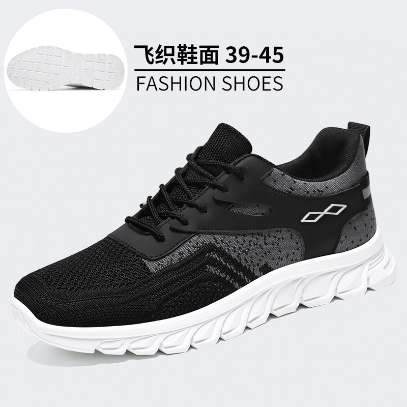 Liam - Men's Lace-Up Flyknit Running Shoes, Anti-Odor Lightweight Sneakers
