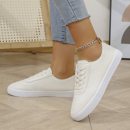 Talia - Women's Roman Style Lace-Up Sneakers, Non-Slip Flat Casual Shoes