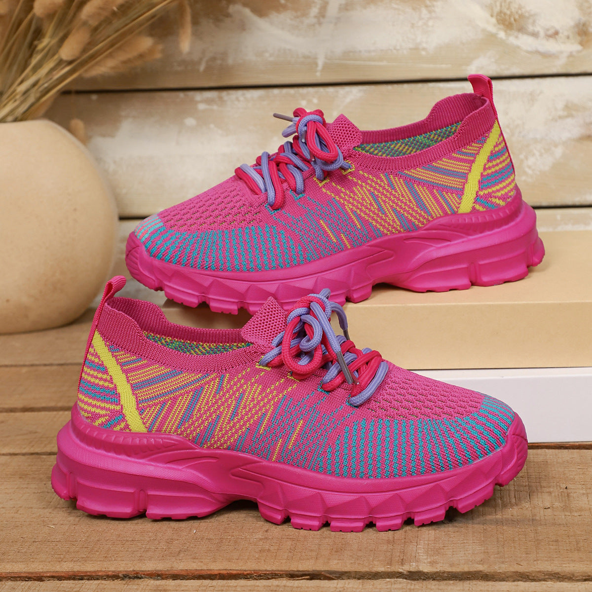 Cleo - Women's Breathable Mesh Travel Sneakers, Lightweight Korean-Style Running Shoes