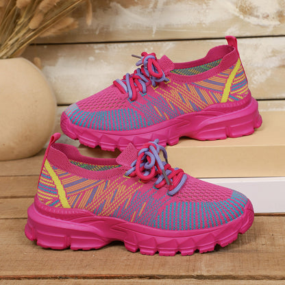 Cleo - Women's Breathable Mesh Travel Sneakers, Lightweight Korean-Style Running Shoes