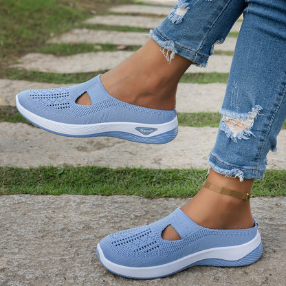 Tess - Women's Orthopedic Backless Comfort Shoes, Breathable Slip-On Mules