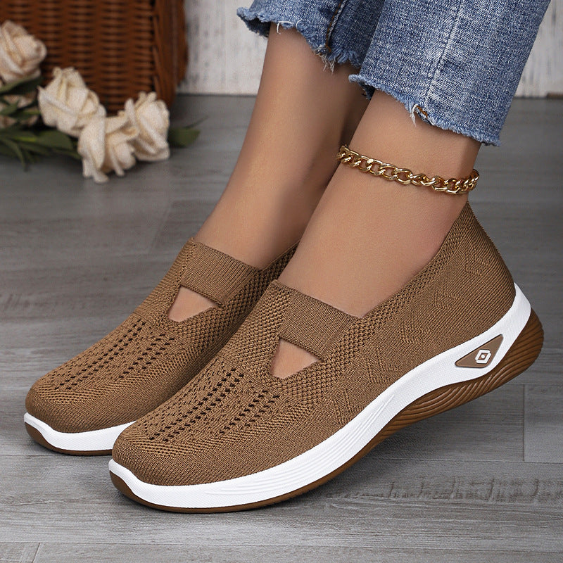 Faye - Women's Orthopedic Knit Slip-On Shoes, Breathable Soft Sole Sneakers