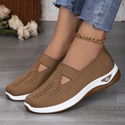 Faye - Women's Orthopedic Knit Slip-On Shoes, Breathable Soft Sole Sneakers