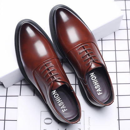 Beau - Men's Pointed-Toe Lace-Up Business Shoes, Formal Wedding Dress Shoes