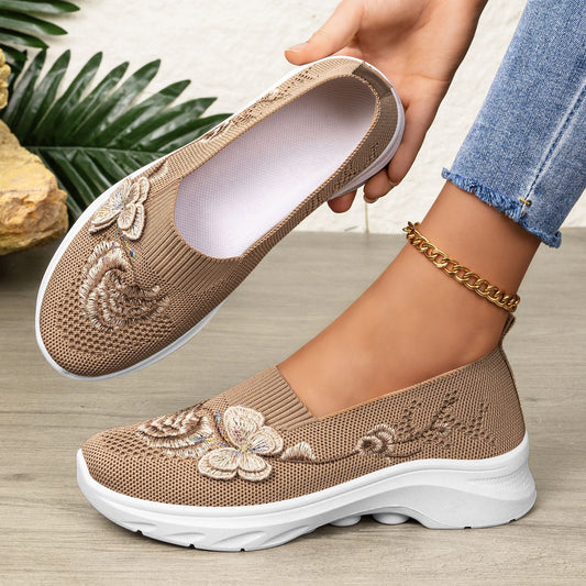 Elara - Women's Comfort Walking Shoes, Soft Sole Breathable Canvas Flats