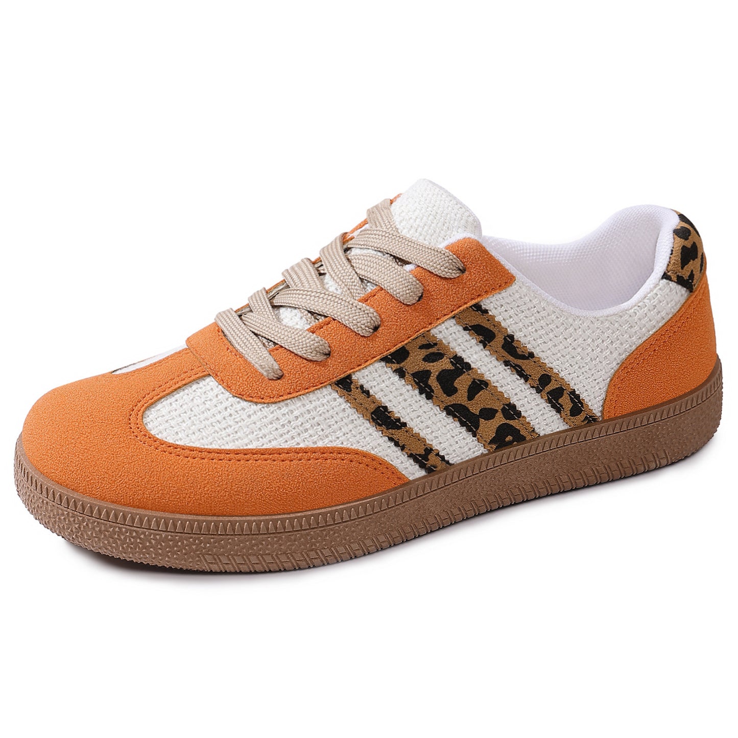 Hazel - Women's Leopard Print Skate Sneakers, Retro Casual Board Shoes