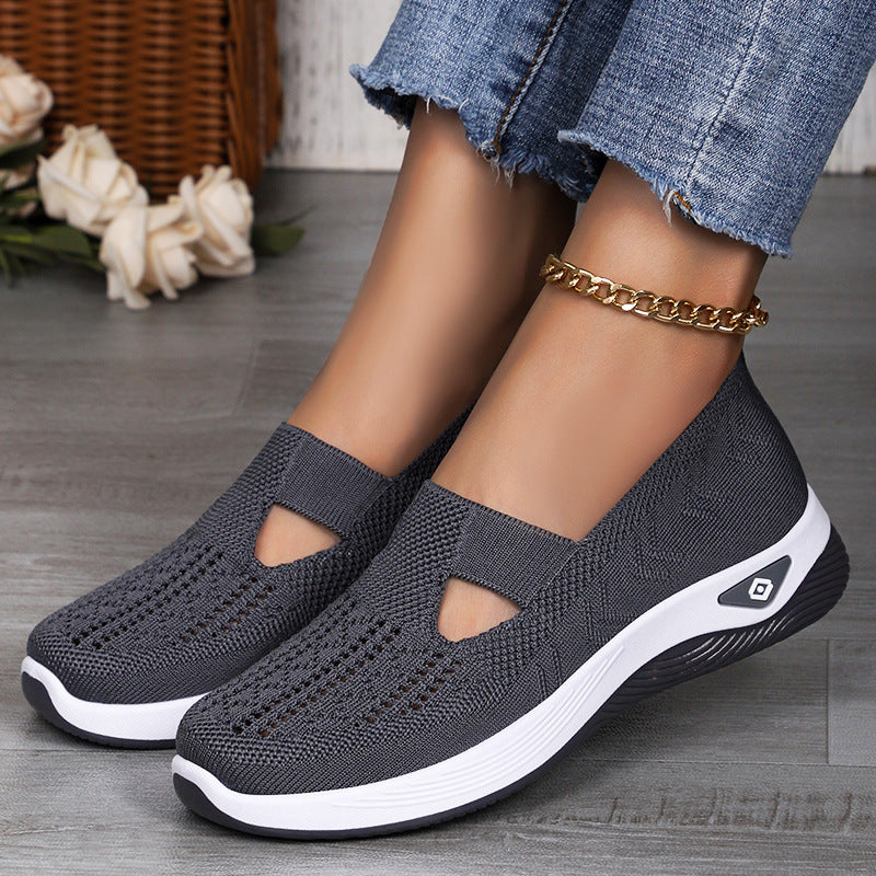 Faye - Women's Orthopedic Knit Slip-On Shoes, Breathable Soft Sole Sneakers