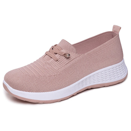 Faye - Women's Soft Sole Comfort Flats, Breathable Low-Cut Walking Shoes