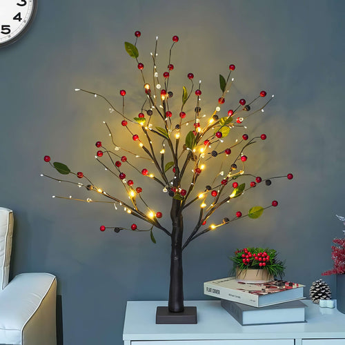Red Berry Blossom Tree – Festive centerpiece for the holidays