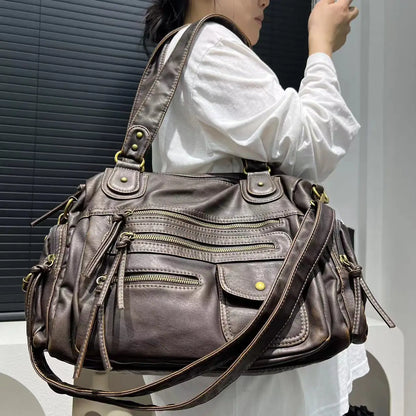 Brenda - Vegan Leather Shoulder Satchel Bag