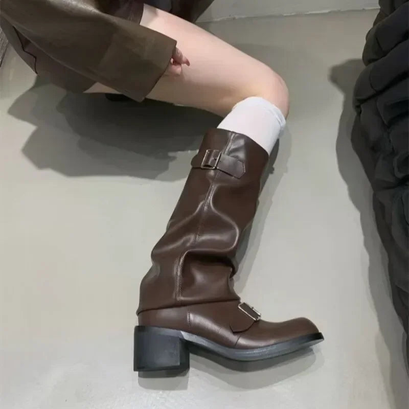 Isabella - Knee-High Platform Boots