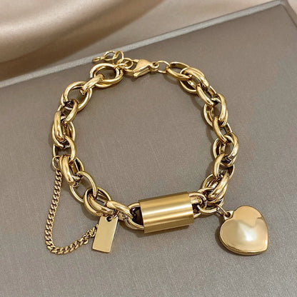 Livia Twisted Chain Heart Bracelet