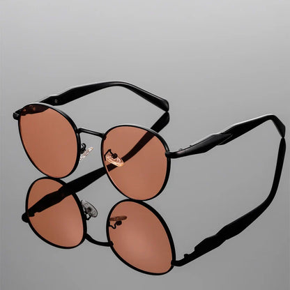 Darven Retro Metal Round Sunglasses