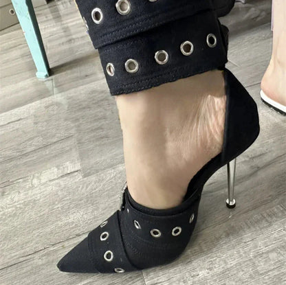 Rebel Chic Buckle Heels