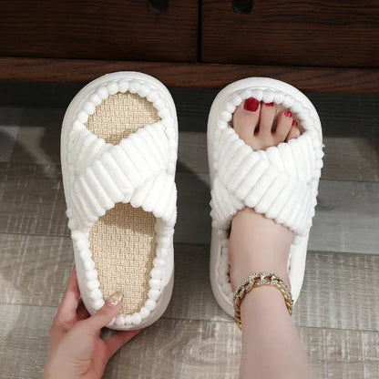 Lush Mellowz Linen Slippers