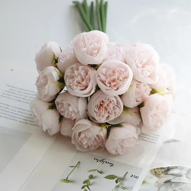 Serene Silk Floral Peony Bouquet