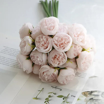 Tranquility Silk Floral Peony Bouquet