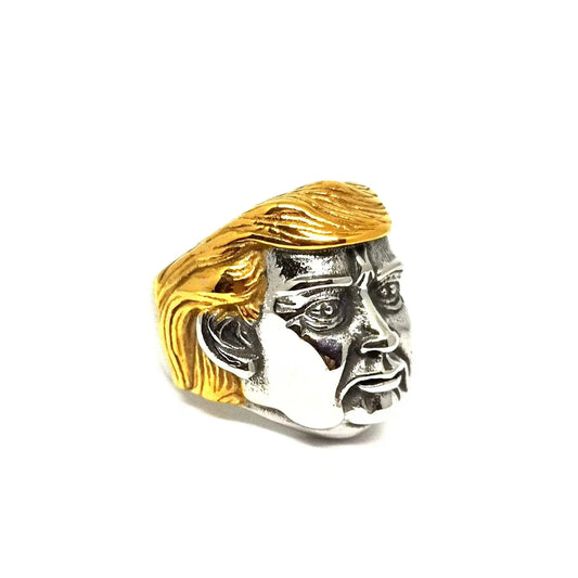 Edgy Titanium Stainless Steel Ring