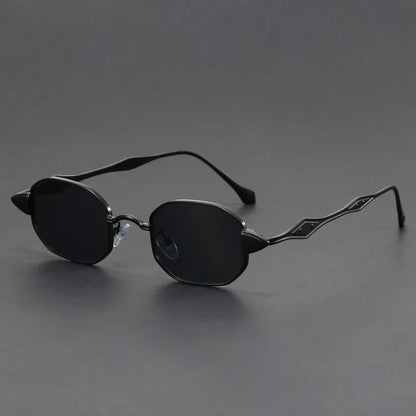 Aurelian Rectangular Metal Sunglasses