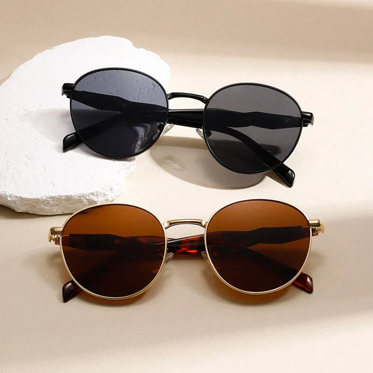 Darven Retro Metal Round Sunglasses