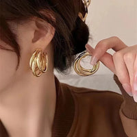 Gold-triple hoop