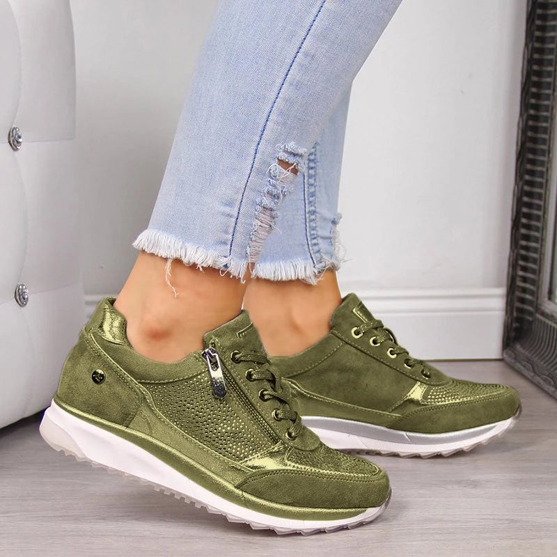 Brooke - Orthopedic Zip-Up Sneakers