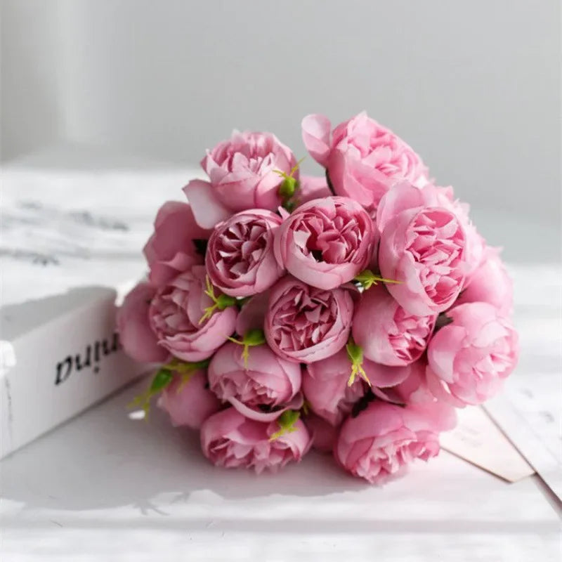 Tranquility Silk Floral Peony Bouquet