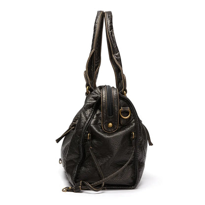 Claire - Vegan Leather Structured Shoulder Handbag