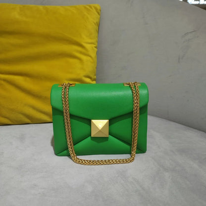Luxe Rivet Leather Crossbody Bag