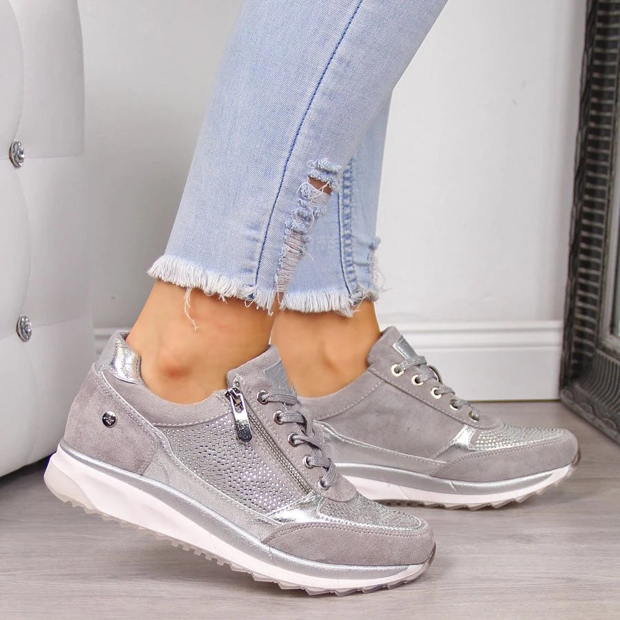 Brooke - Orthopedic Zip-Up Sneakers