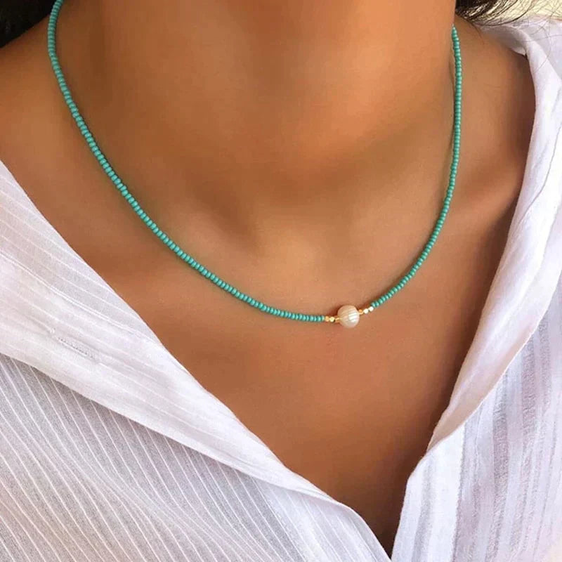 Nora - Pearl Beaded Choker