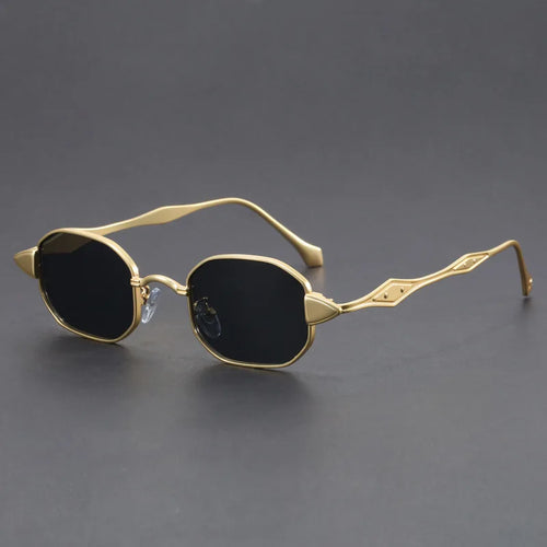 Aurelian Rectangular Metal Sunglasses