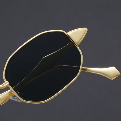 Aurelian Rectangular Metal Sunglasses